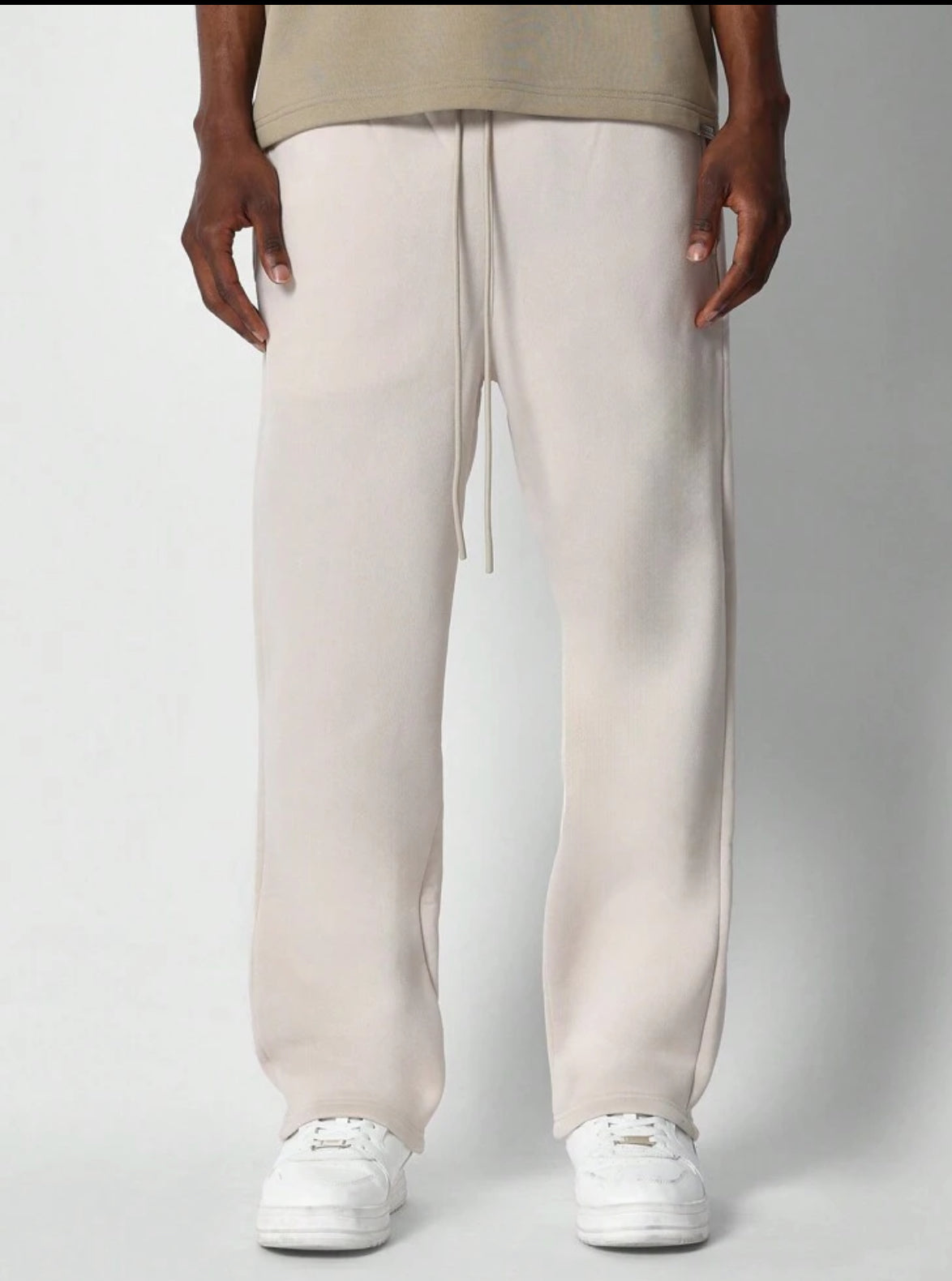 Drawstring Jogger in Beige