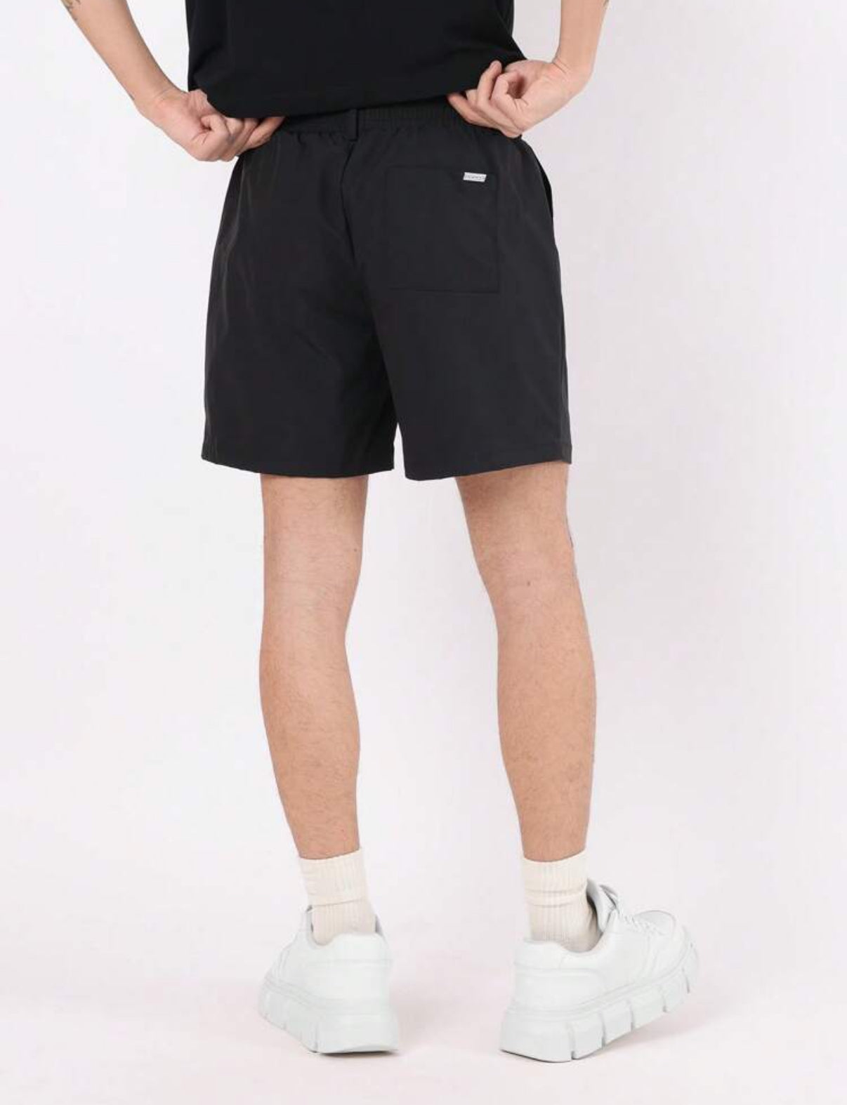 Athletic Shorts in Black with detail