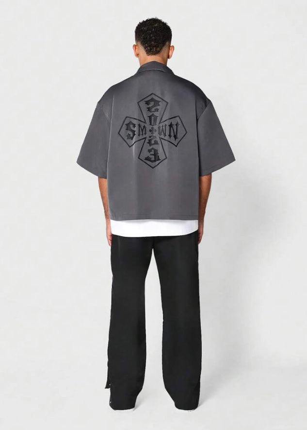 Oversized Shirt with detailed design in Grey