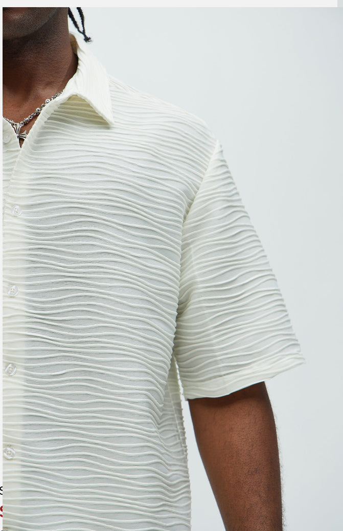 Premium Wavy Shirt in White