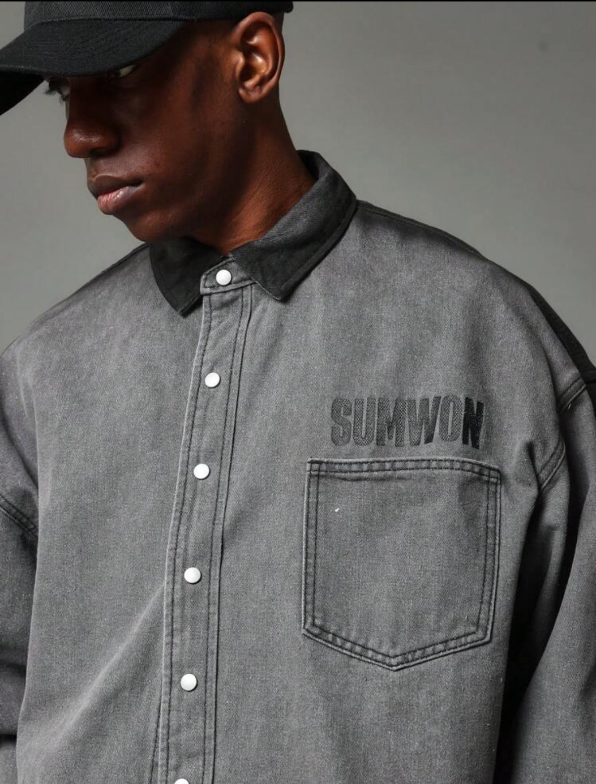 Oversized jacket in grey