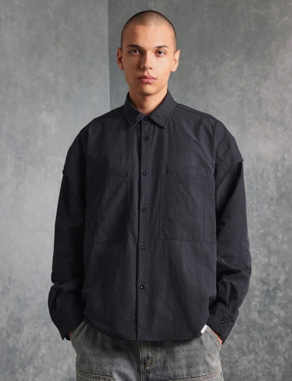 Oversized jacket in black