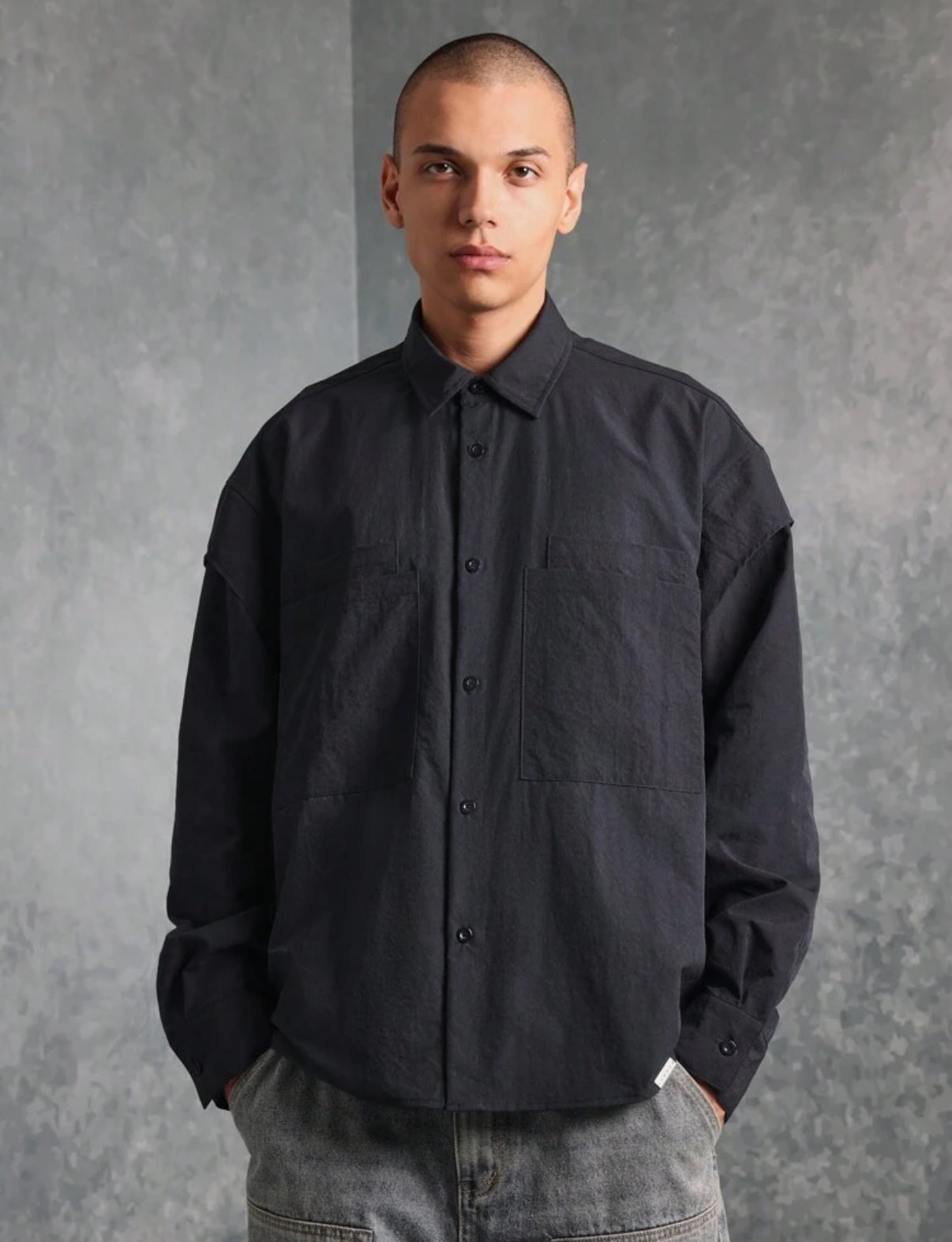 Oversized jacket in black