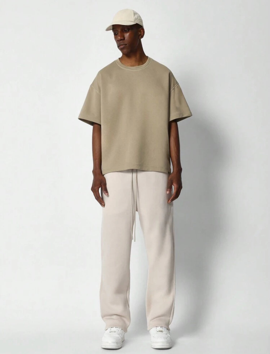 Drawstring Jogger in Beige