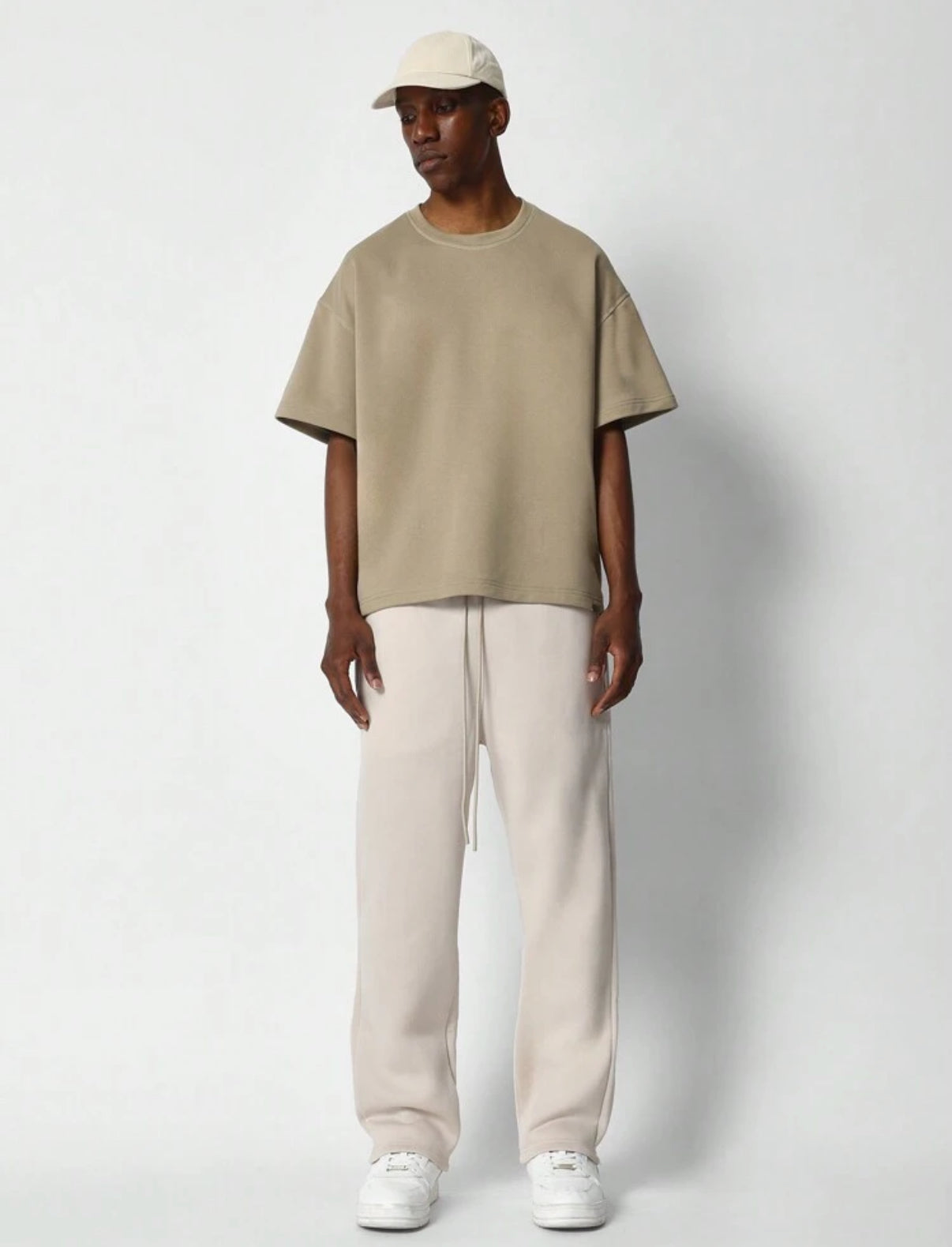 Drawstring Jogger in Beige