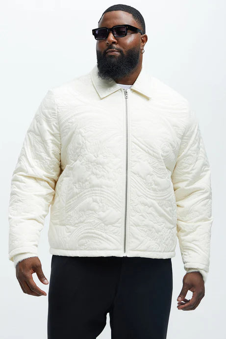 Quilted Jacket in white