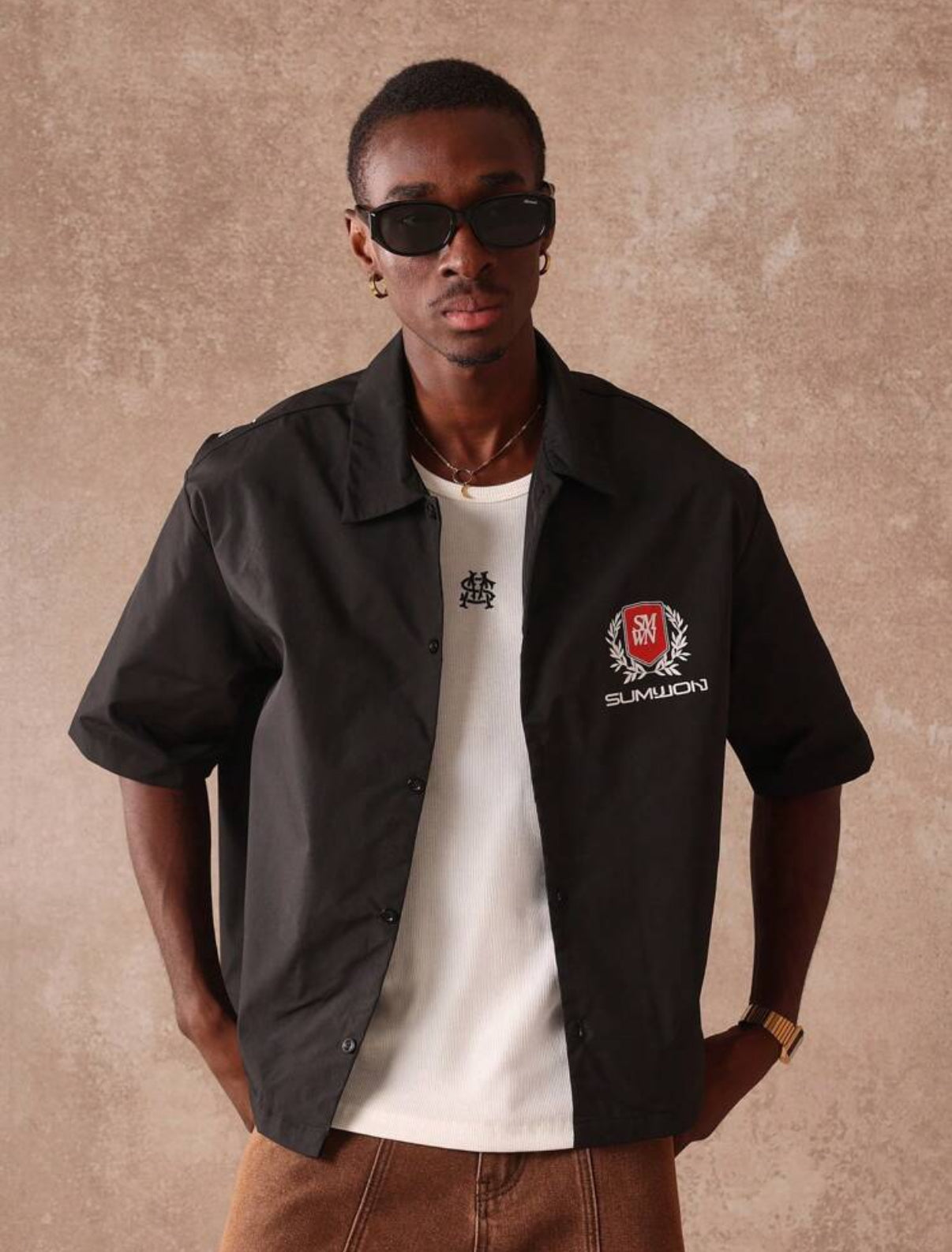 Sumwon premium boxy fit short with back print