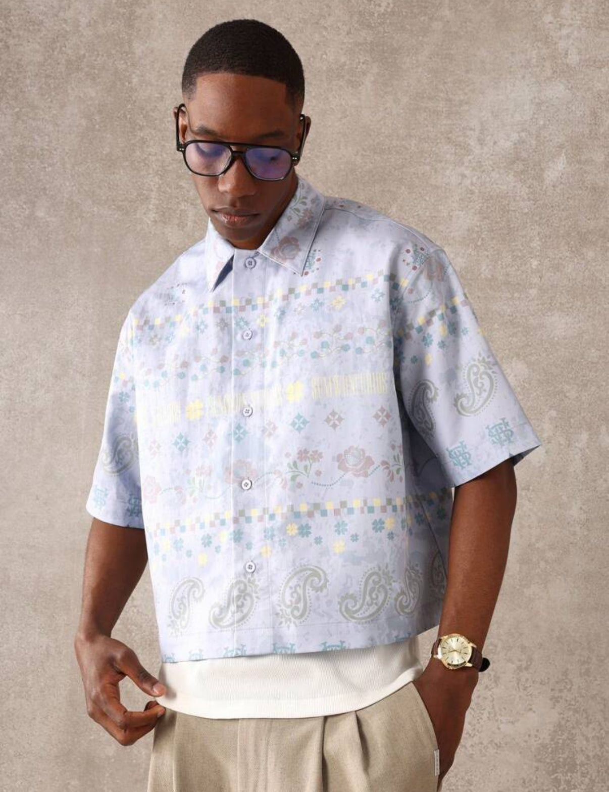 Vintage Boxy Fit shirt in woven fabric