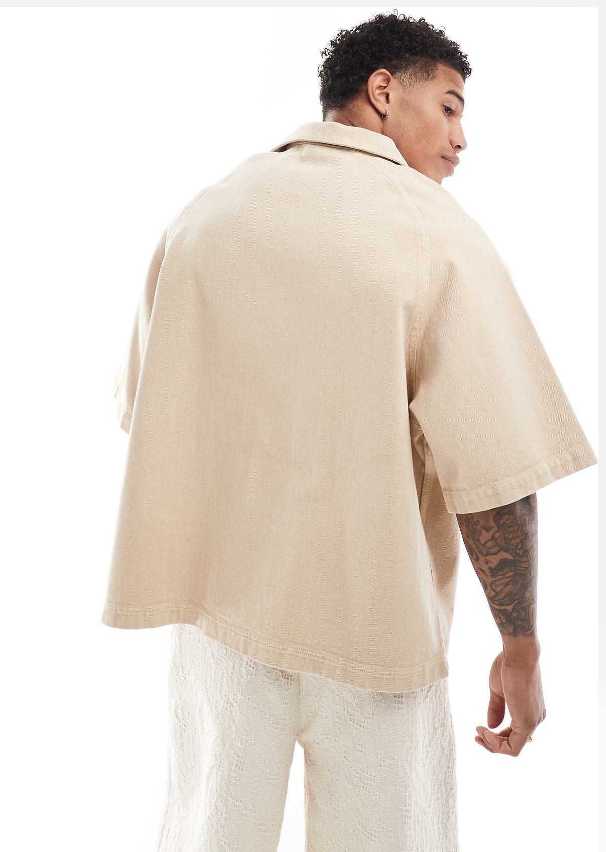 Denim Shirt in Beige