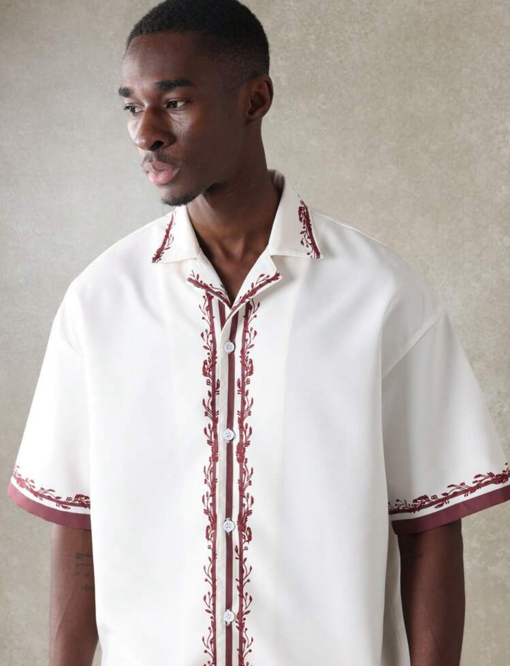 Luxury Resort Button up shirt in white with back print