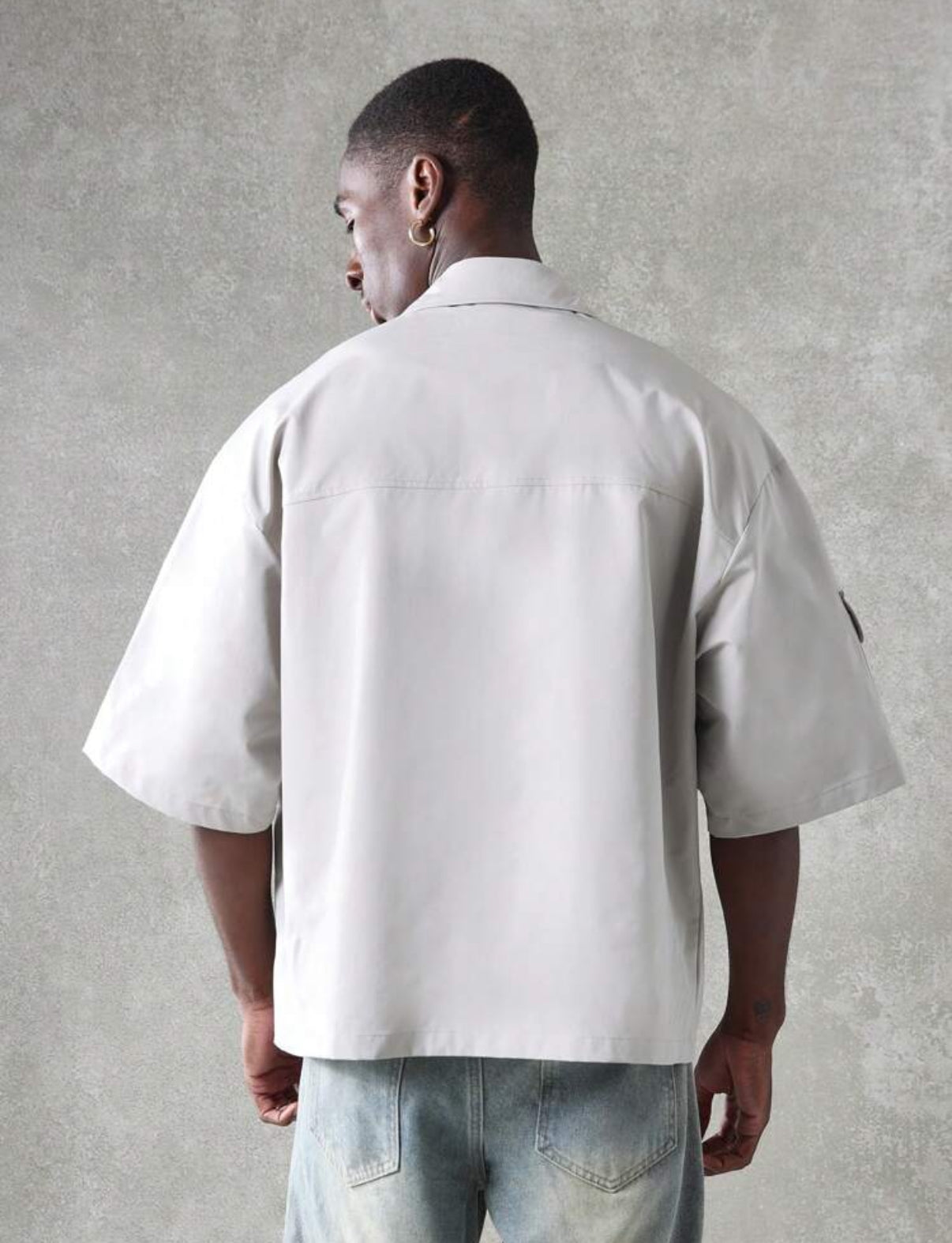 Boxy Utility Shirt in Grey