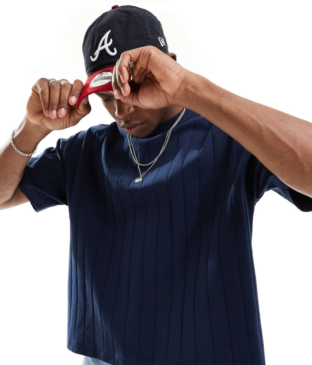 Ripped T-shirt in Navy