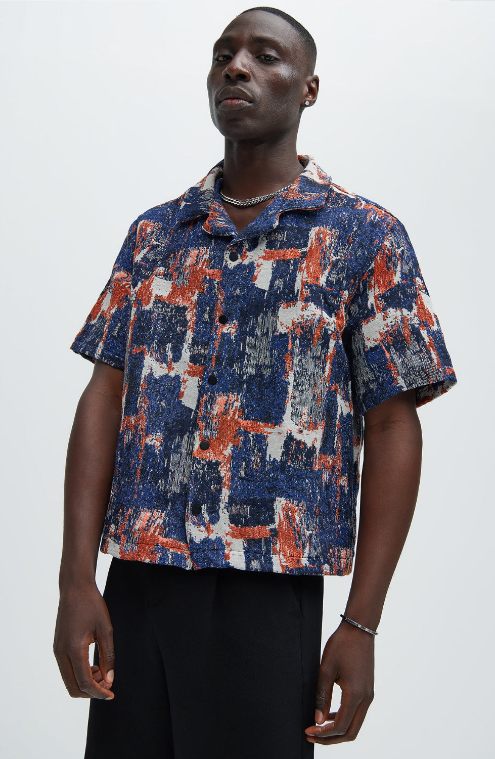 Jacquard Denim Shirt in Multi