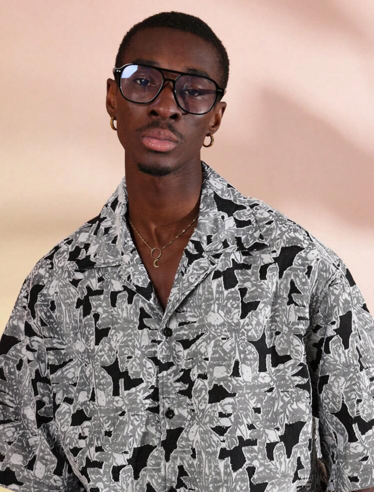 Jacquard Shirt in Black