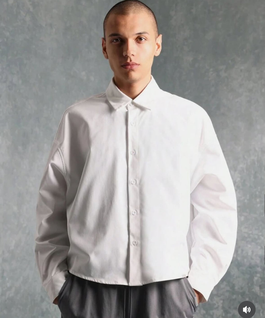 Exclusive Crop Oxford Shirt in White
