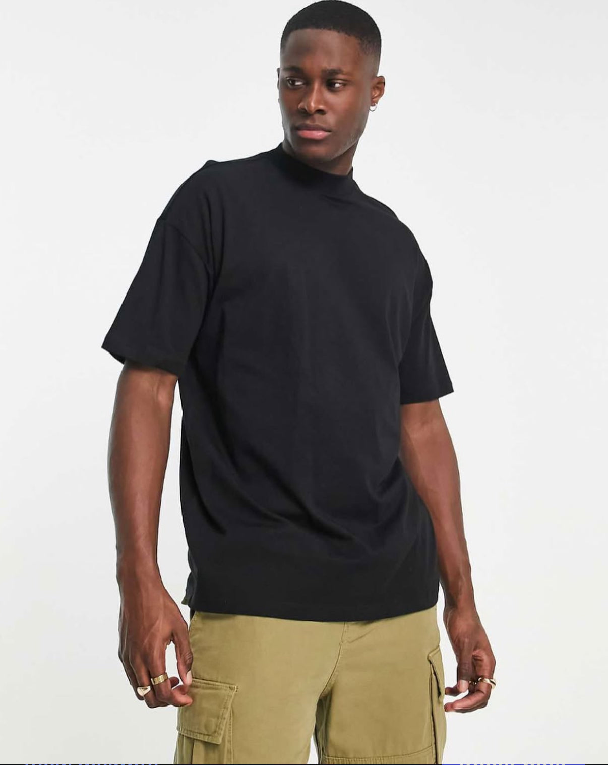 High Neck T-shirt in Black