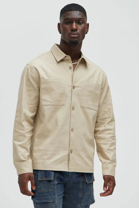 Heavy shirt in beige