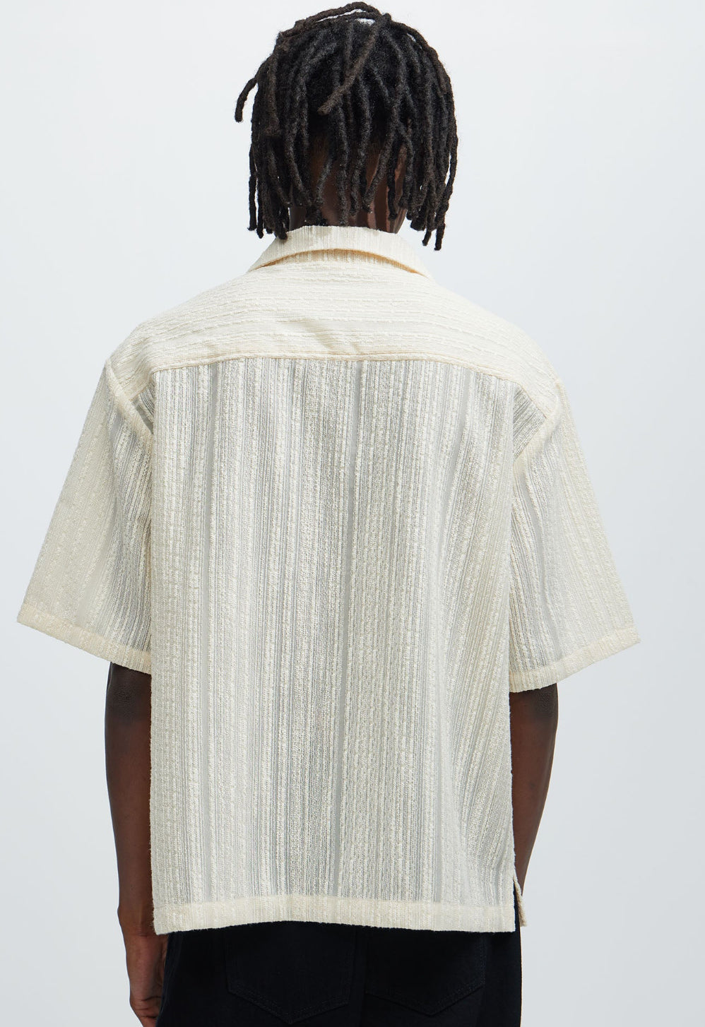 Premium Textured Shirt in Ecru