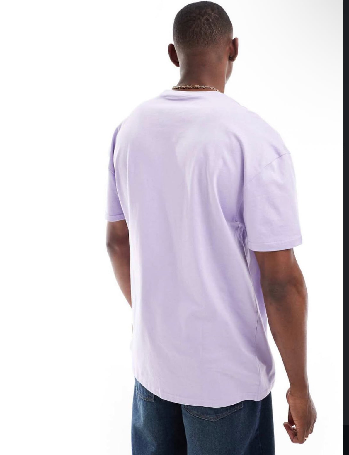 Oversized T-shirt with Pocket in Purple