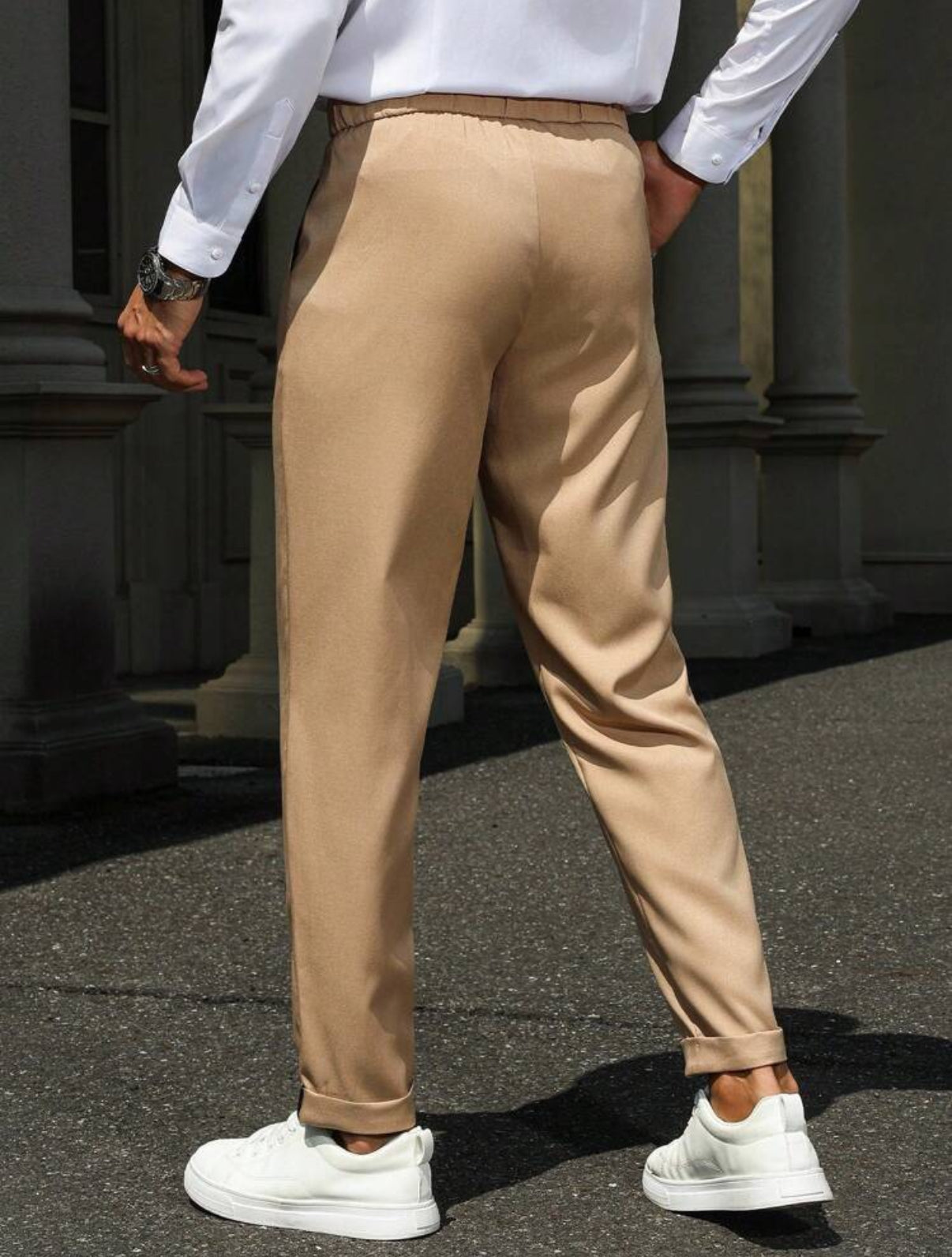 Crop Pants in beige