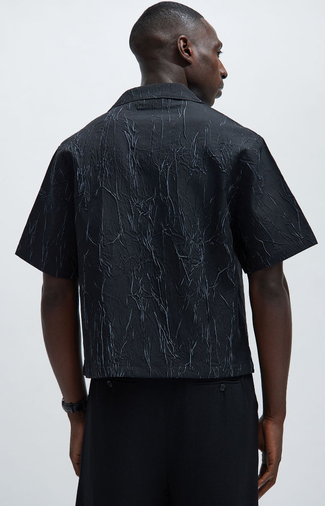 Premium Boxy Shirt in Black