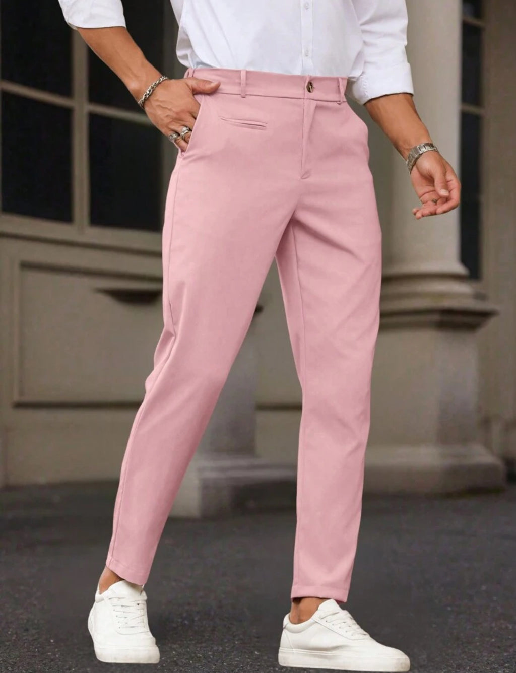 Straight pants in Pink