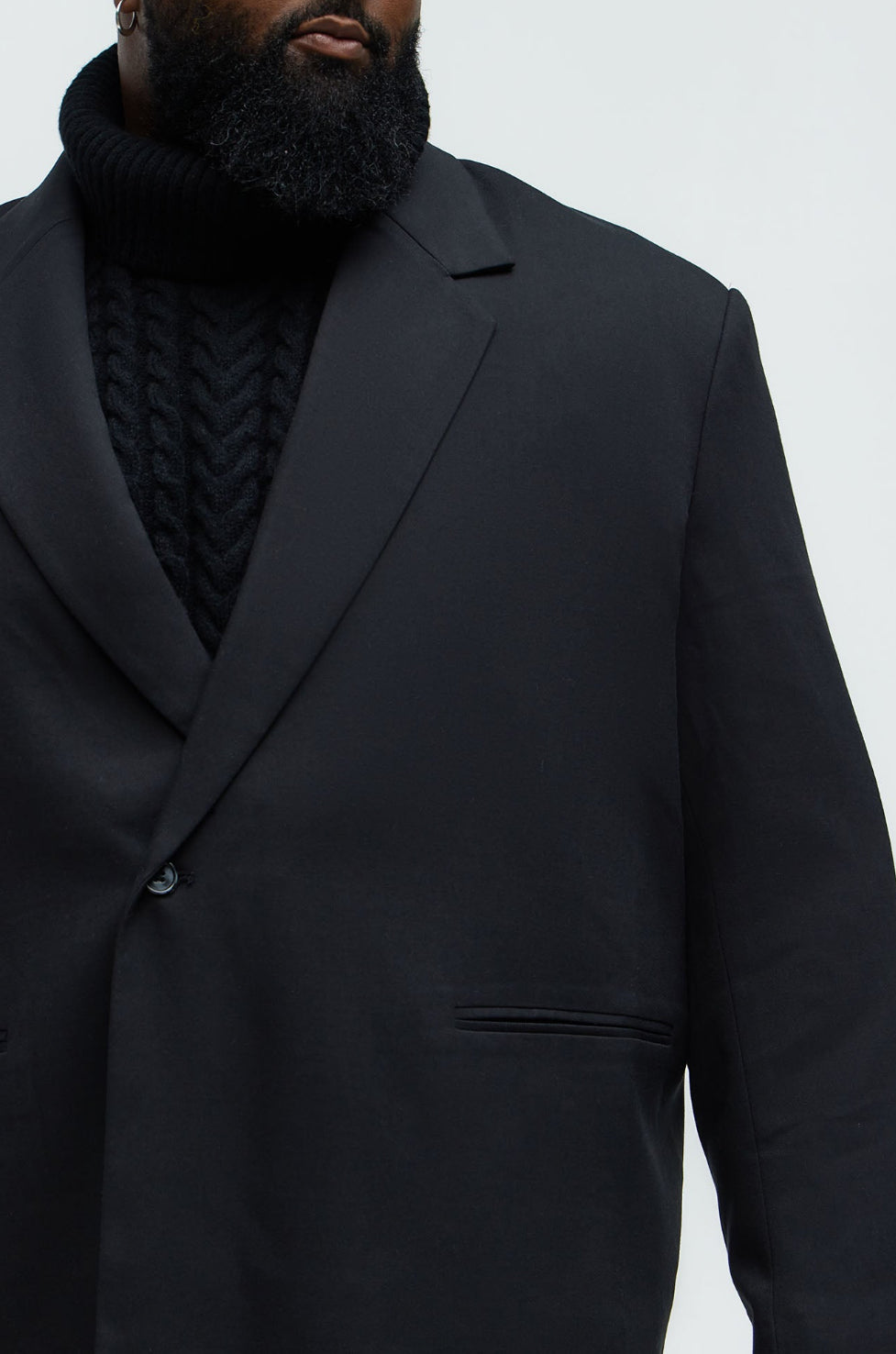 Oversized Double Breasted Blazer in Black