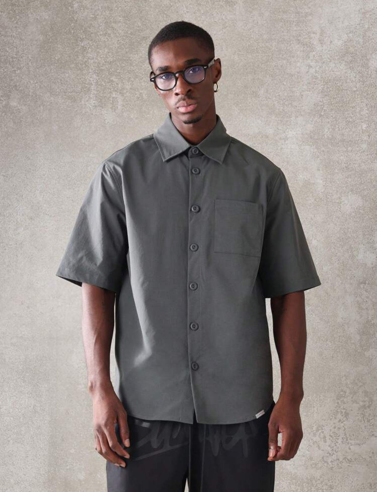 Heavy boxy fit shirt in grey