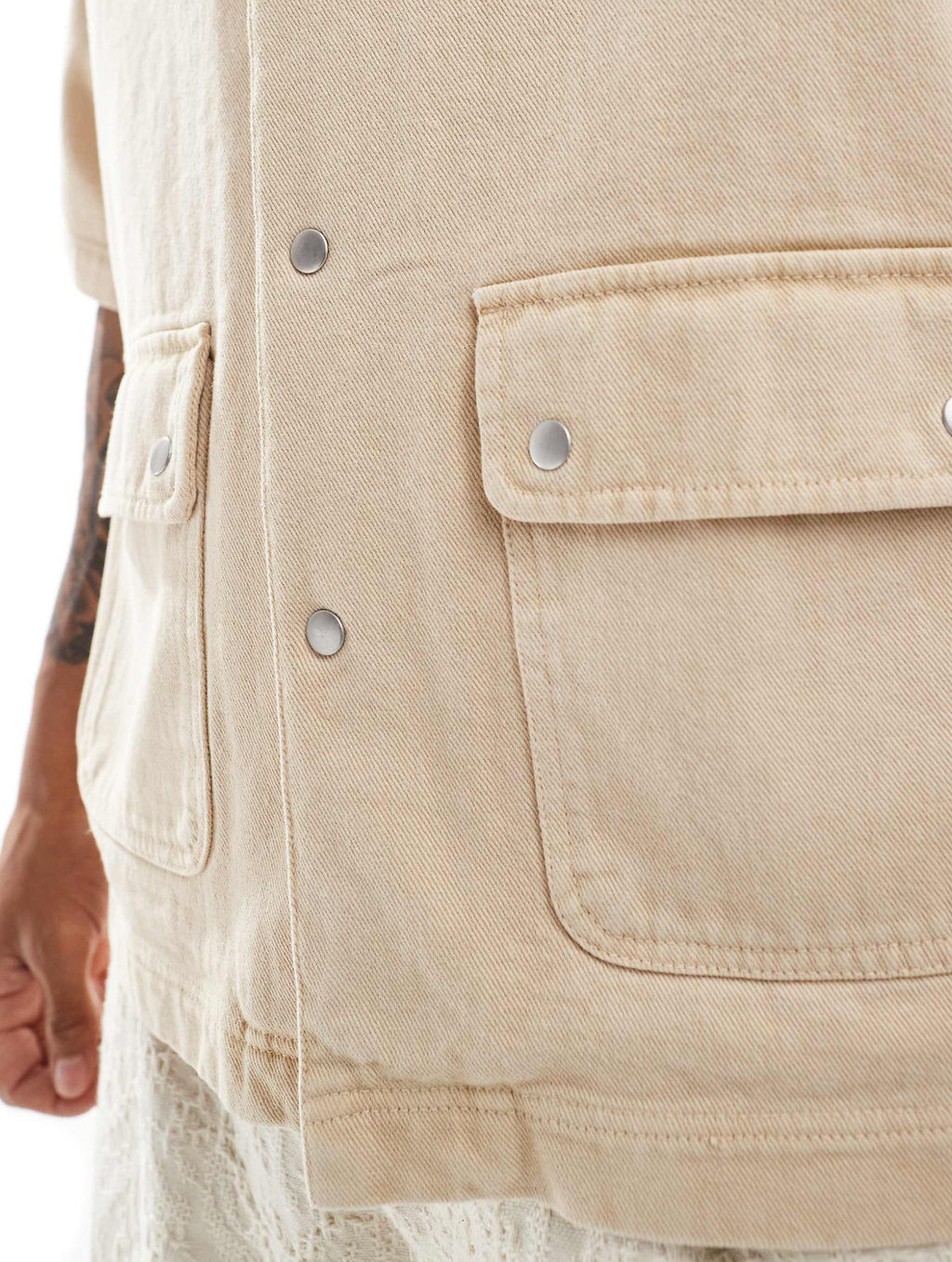 Denim Shirt in Beige