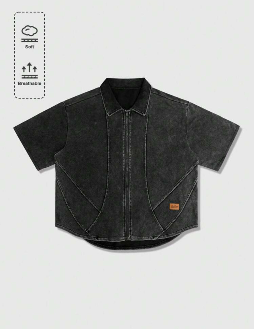 Premium Denim shirt in black