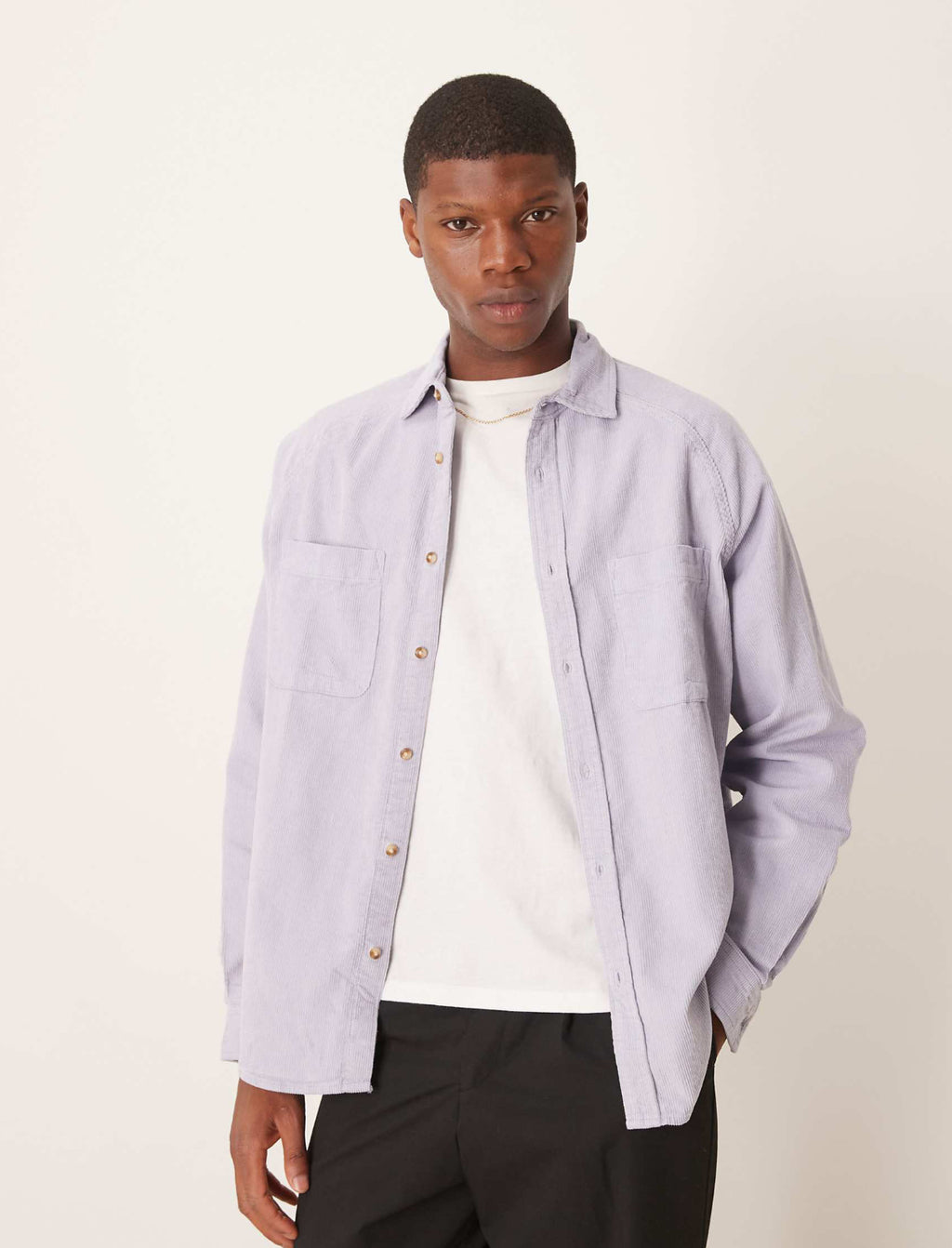 Corduroy Shirt in Grey