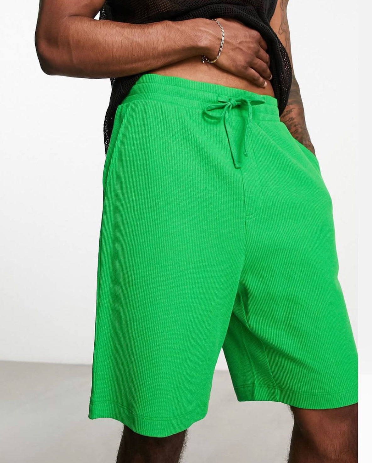 Knitted Shorts in Green