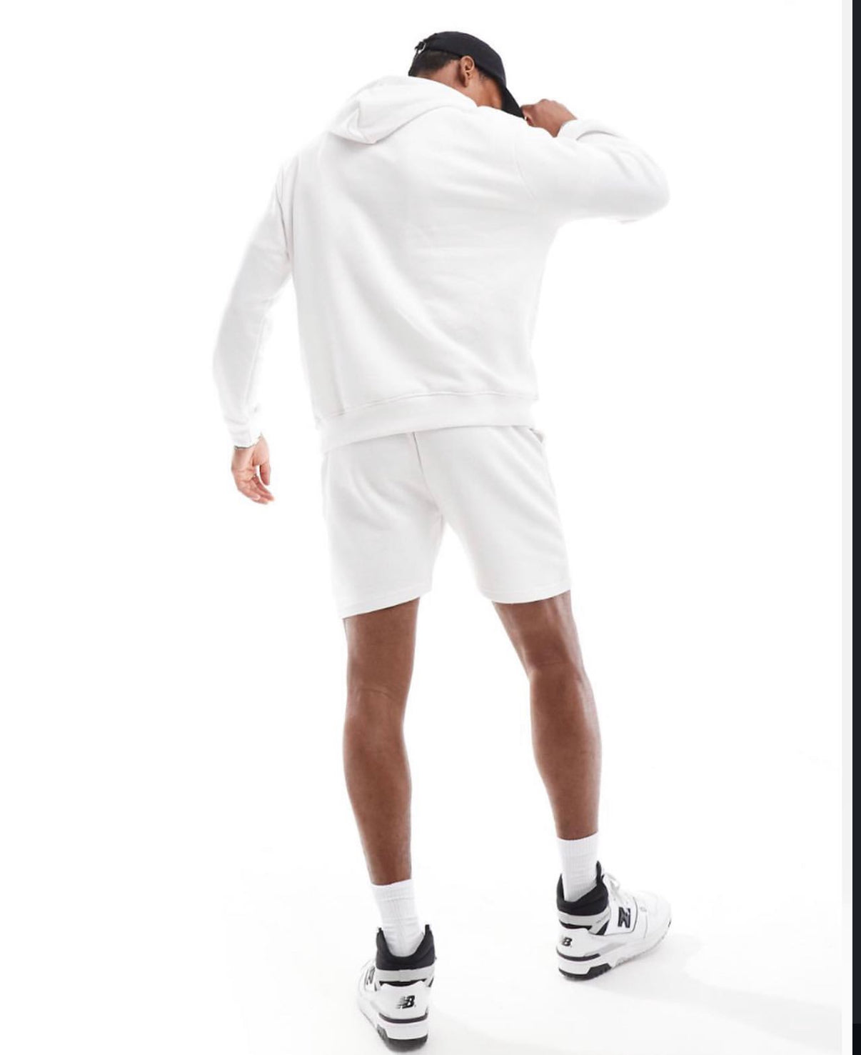 Hoodie and Shorts in White