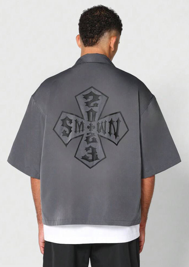 Oversized Shirt with detailed design in Grey