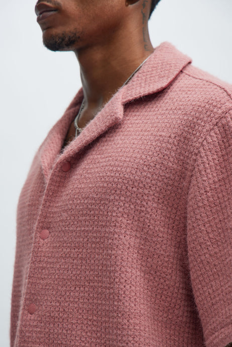 Premium textured shirt in pink