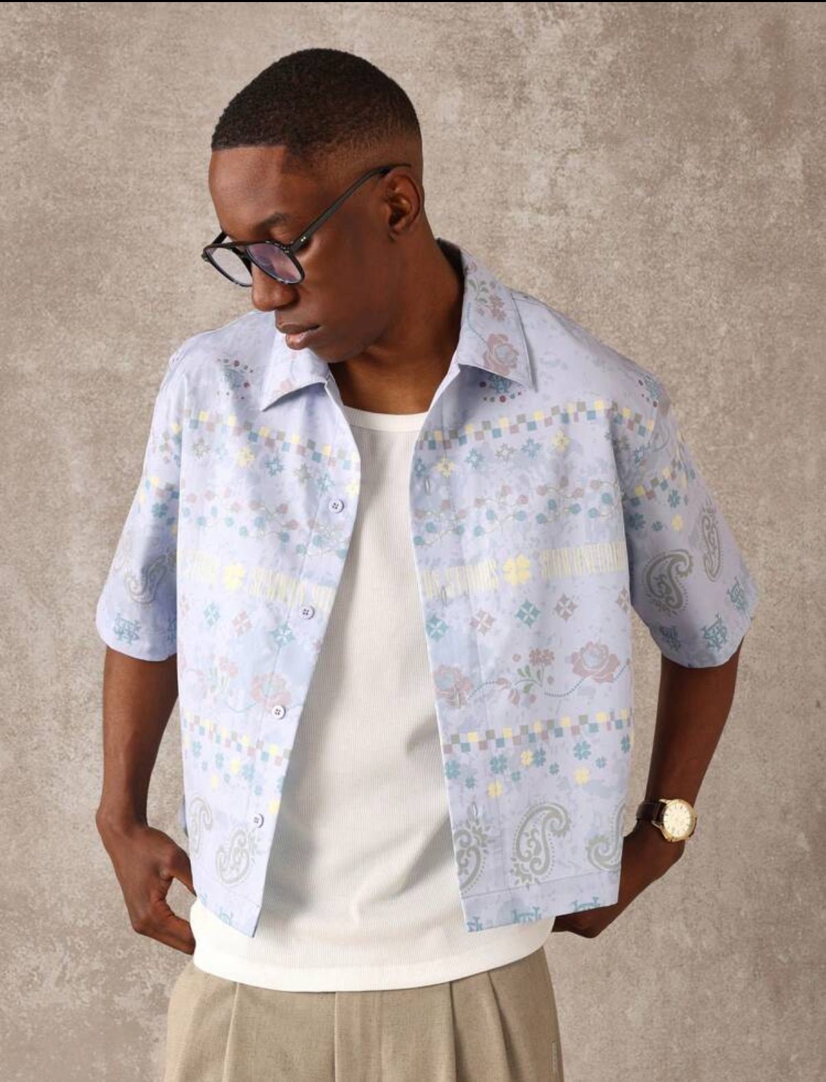 Vintage Boxy Fit shirt in woven fabric