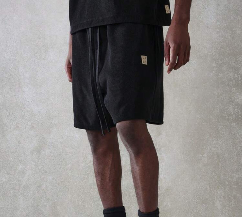 Premium shirt and shorts 2 piece in black
