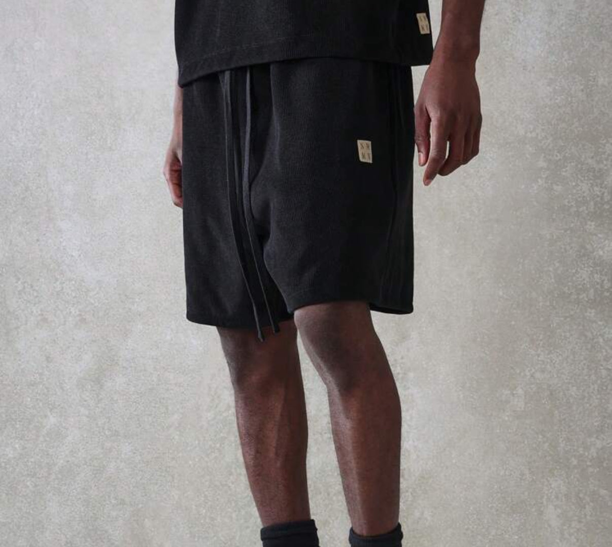 Premium shirt and shorts 2 piece in black