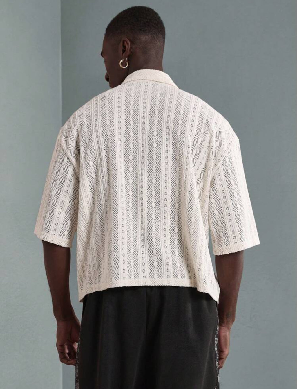 Premium Textured Shirt in Ecru