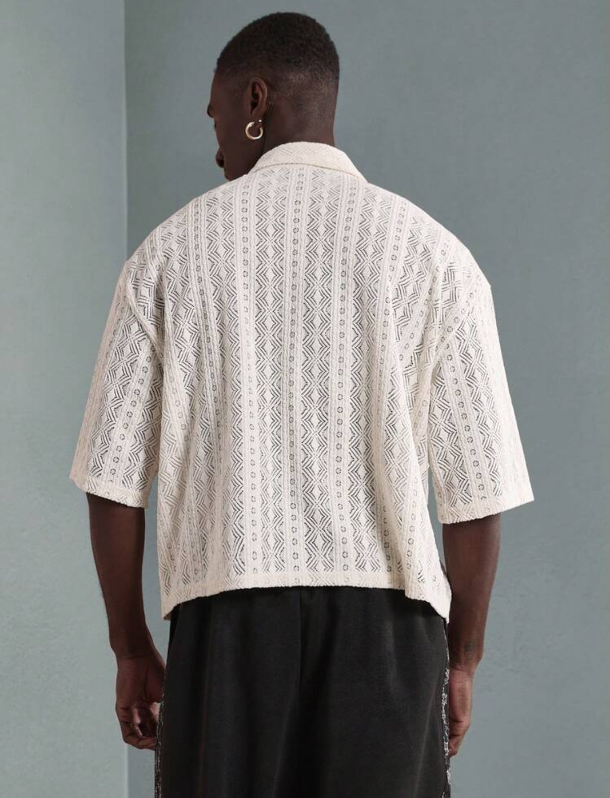 Premium Textured Shirt in Ecru