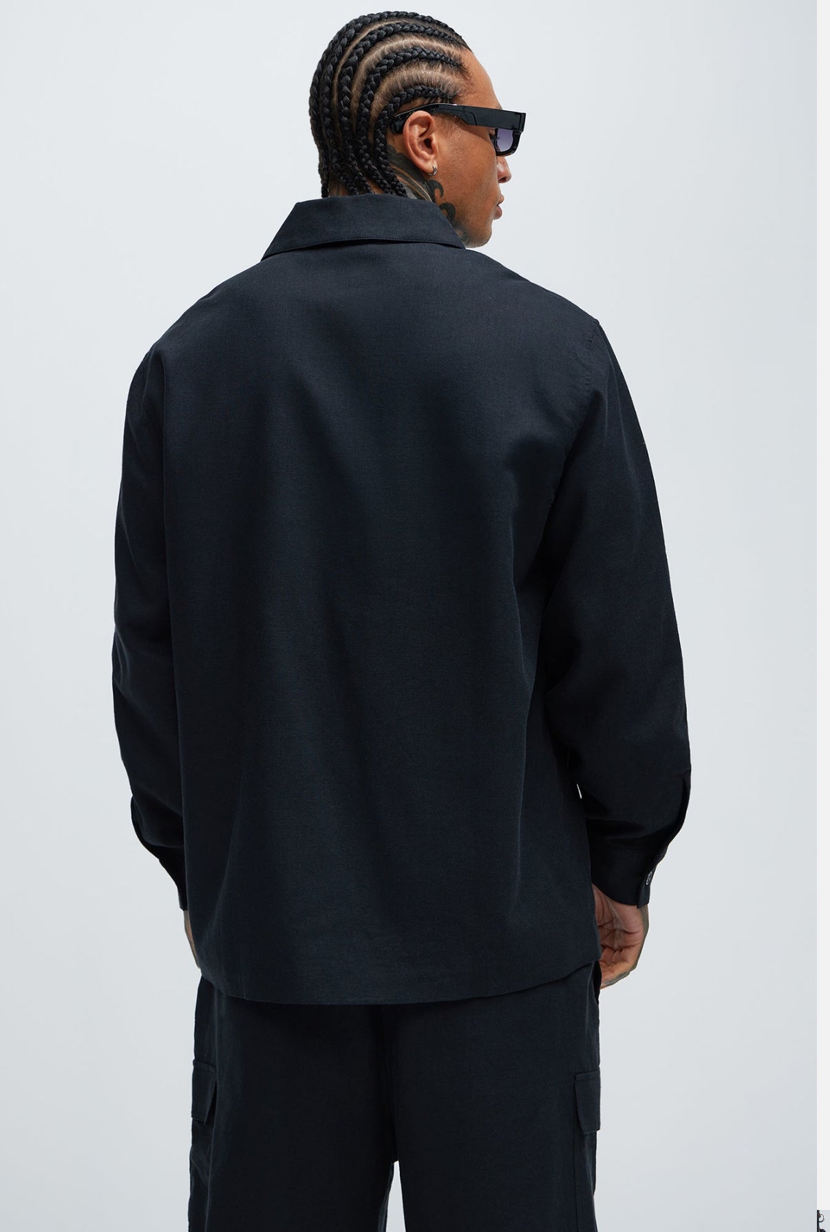 Linen Jacket in light Black
