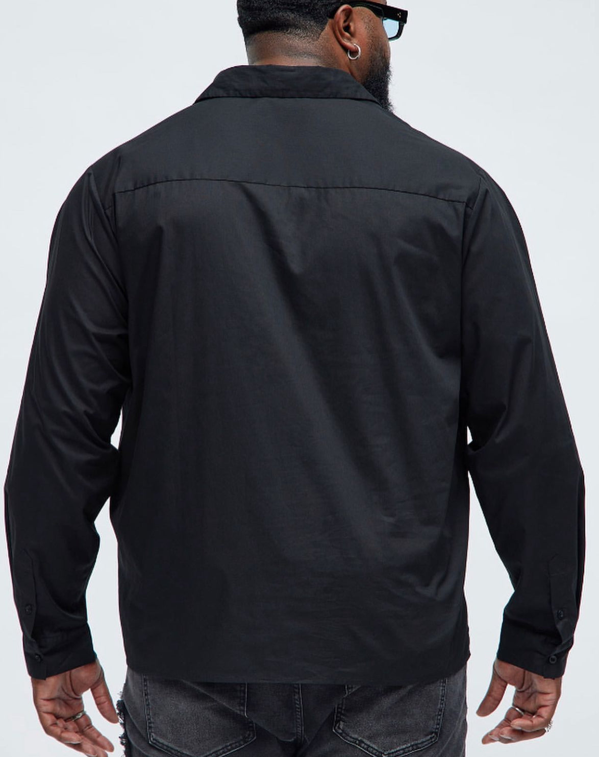 Premium Half Button up Shirt in Black