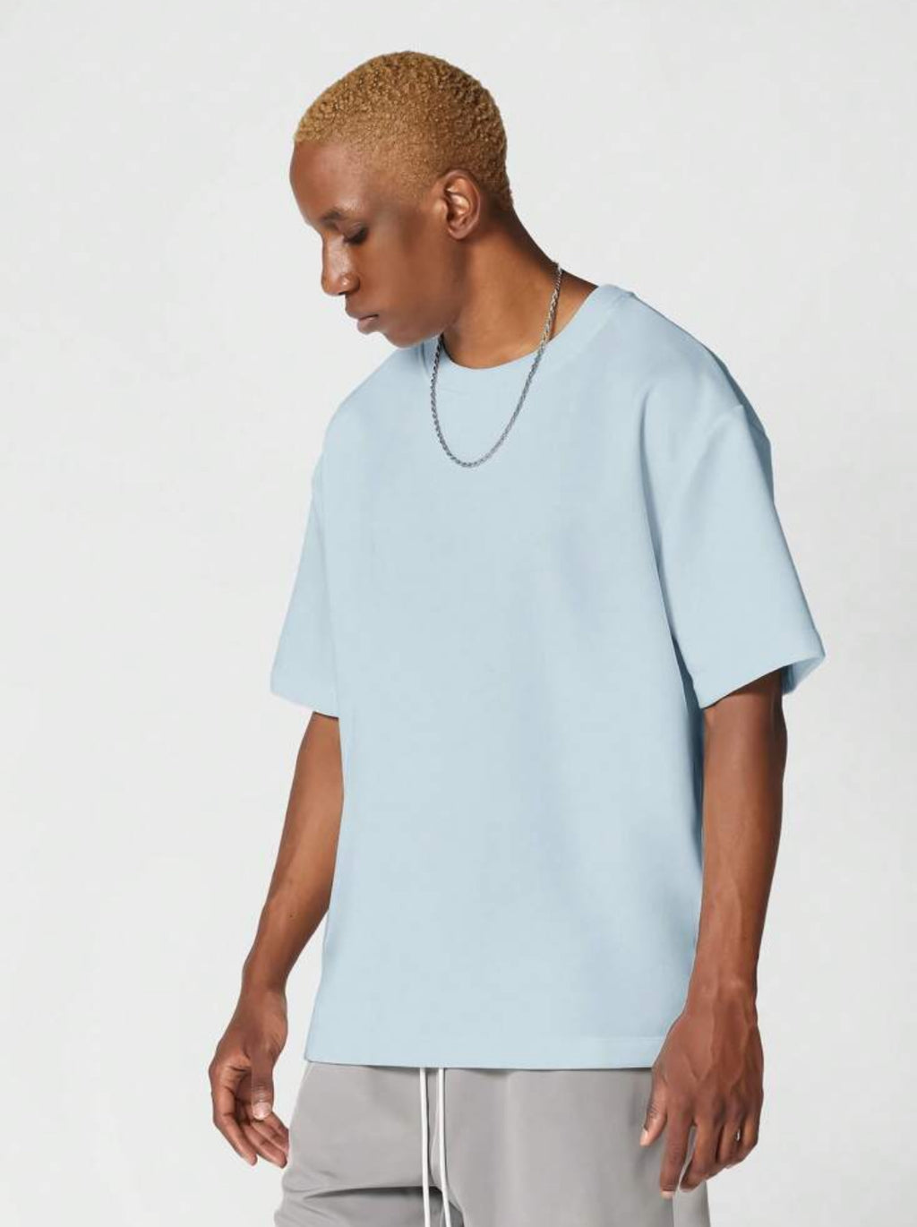 Premium velvet shirt in blue