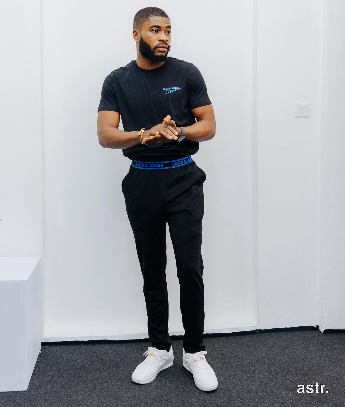 Jack & Jones T-shirt and Pants 2 Set in Black