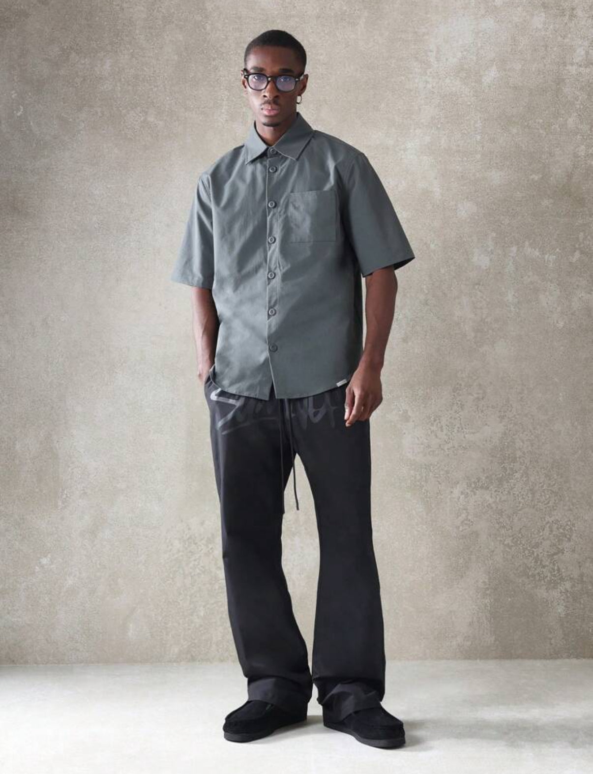 Heavy boxy fit shirt in grey