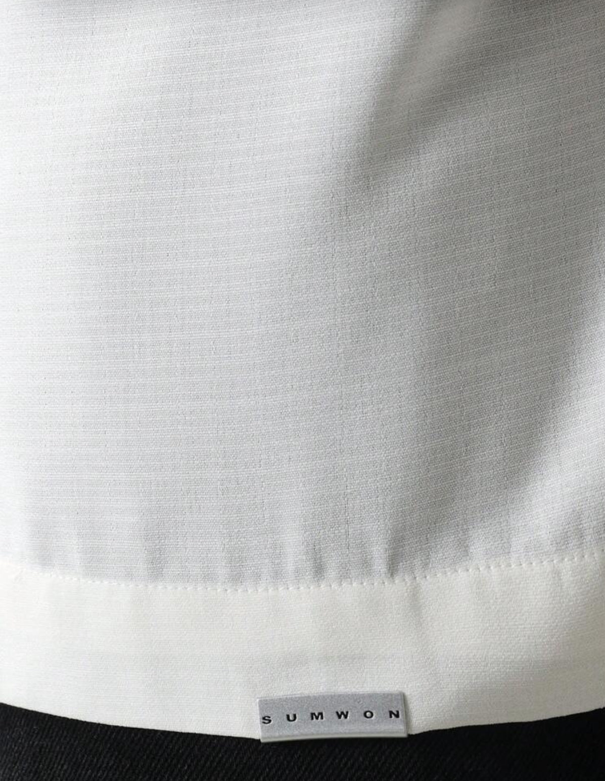 Oversized Shirt with Sumwon Prints in White