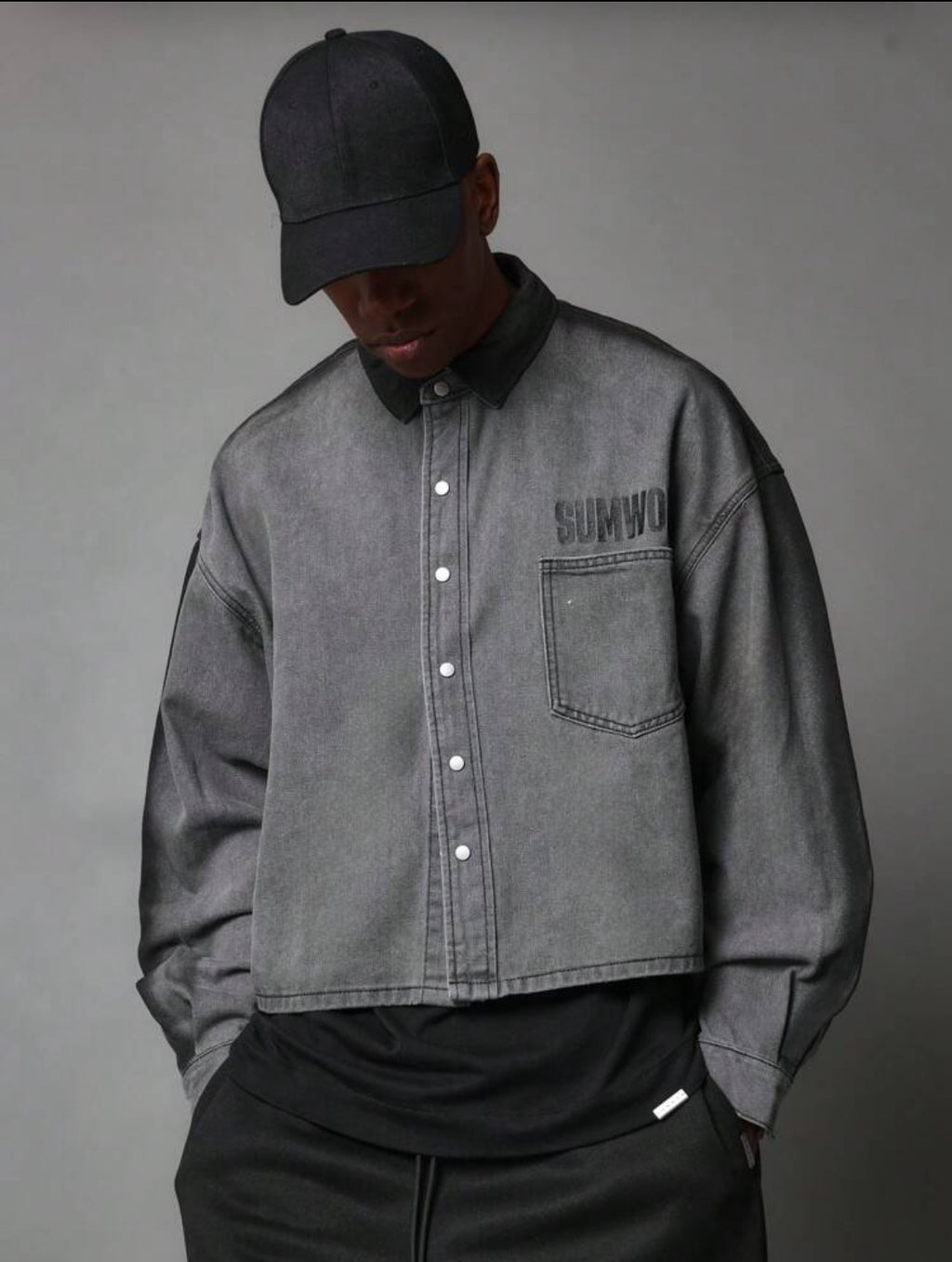 Oversized jacket in grey