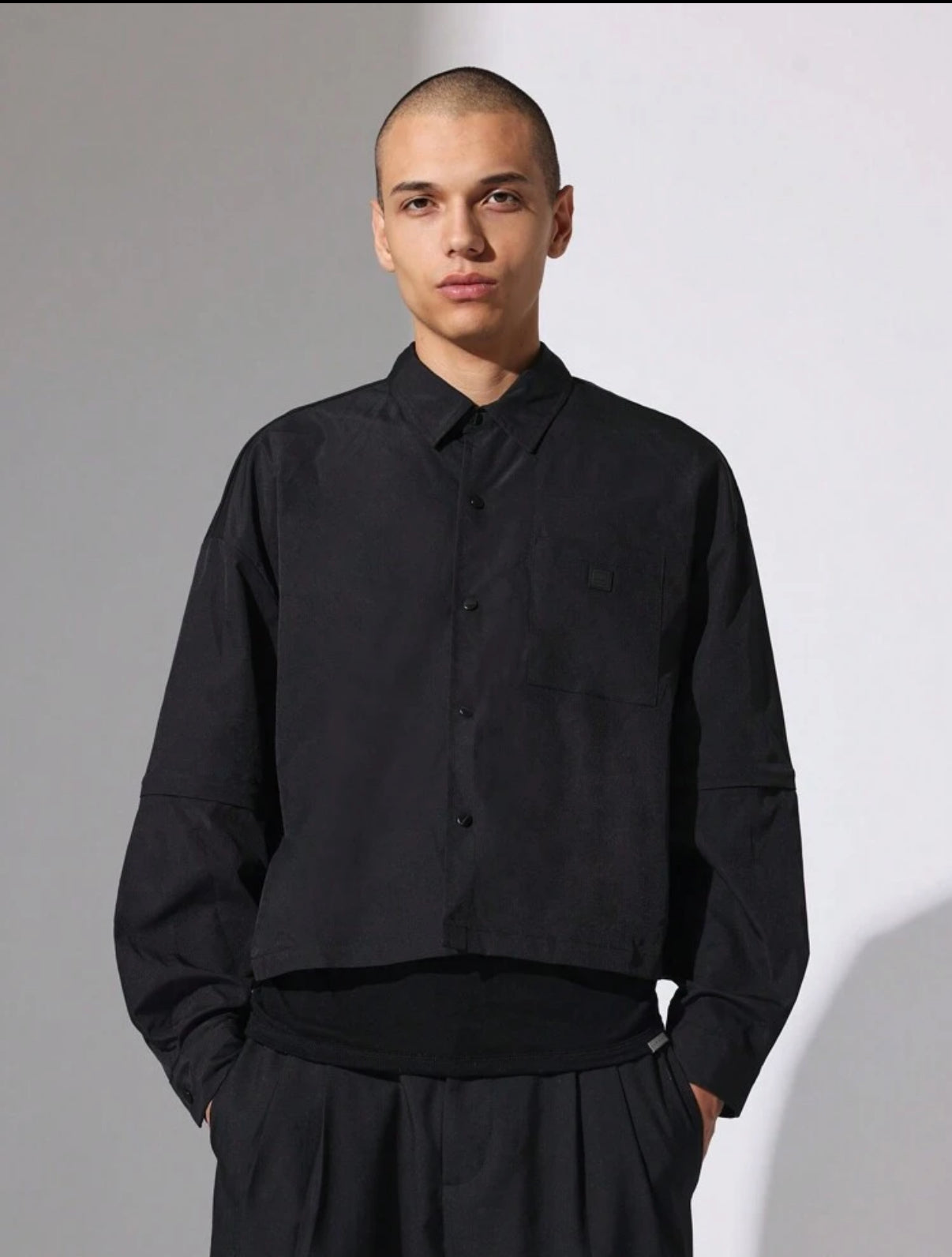 Adjustable Jacket & Shirt in Black